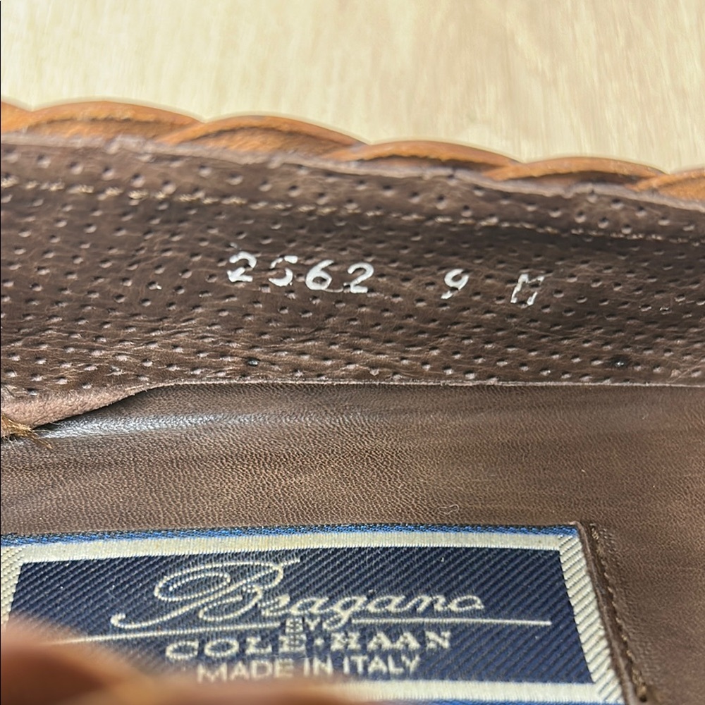 Bragano by Cole Haan 👞 Men's Brown Woven Leather Penny Loafers 9M Made in Italy - Picture 7 of 16